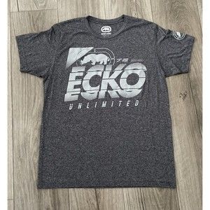 ECKO UNLTD. MEN'S GRAY CREW NECK SHORT SLEEVE T-SHIRT SIZE L AUTHENTIC